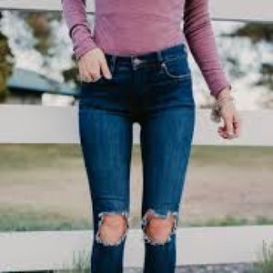 Free People Busted Knee Skinny Jeans